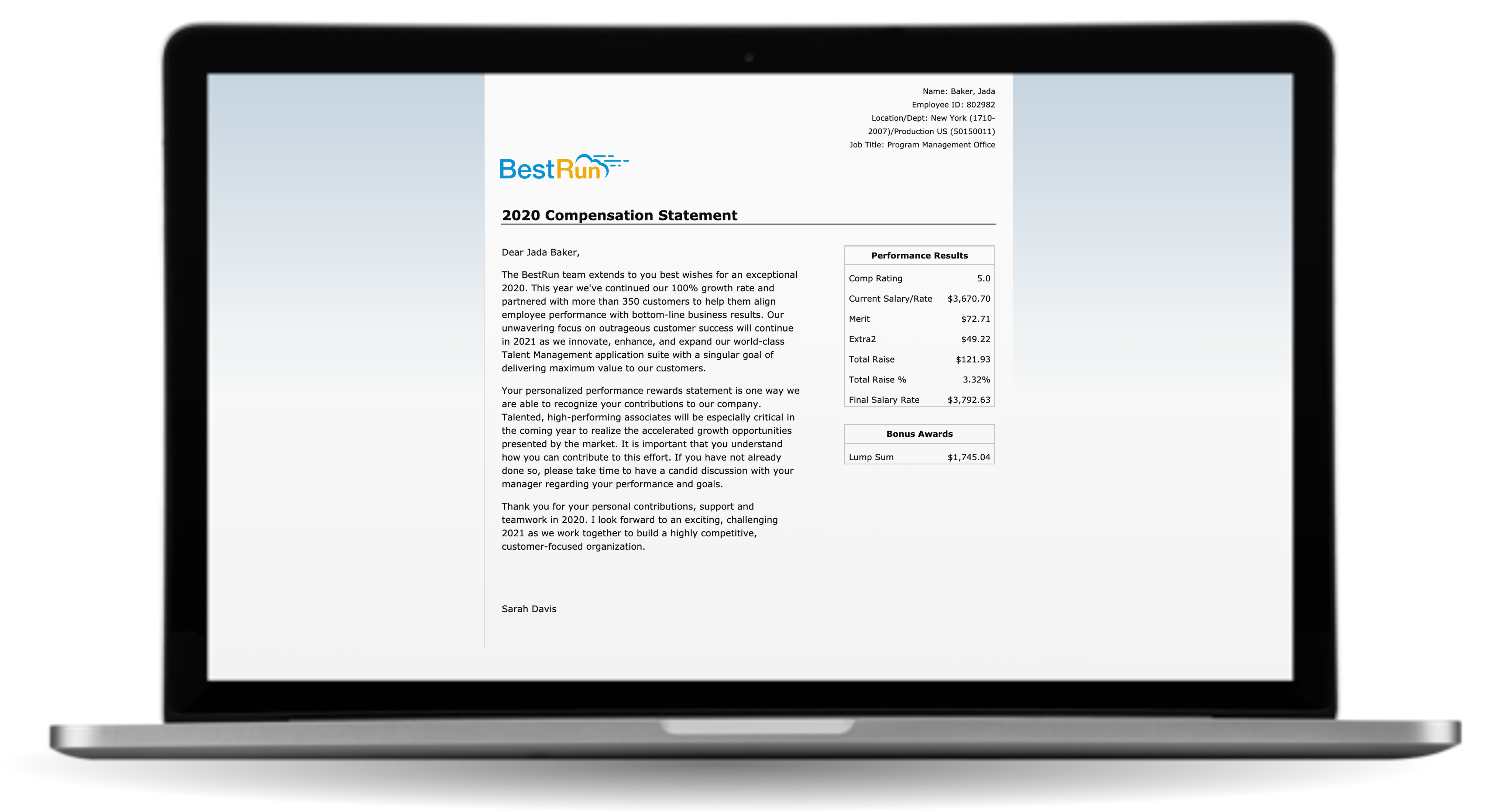SuccessFactors Compensation Statements