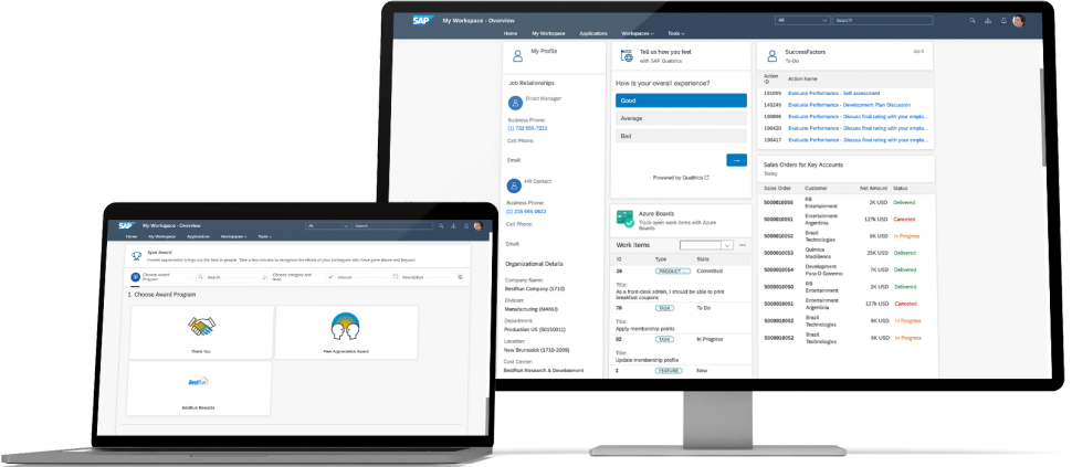 SAP SuccessFactors SAP WorkZone_Screen